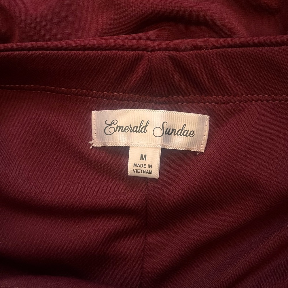 Emerald Sundae Deep Red Dress